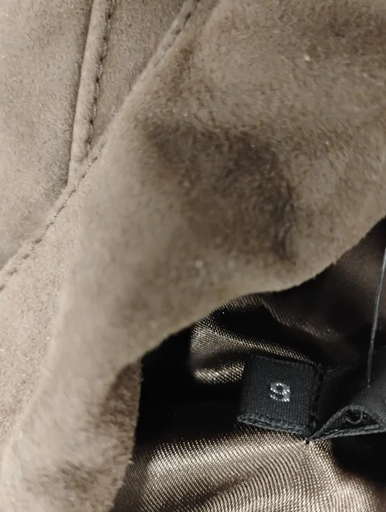 NWT DKNY Women's Suede Leather Brown Zippered Jacket - Picture 4 of 7